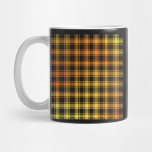 Plaid Pattern Yellow and Orange Golden Gradient Mug